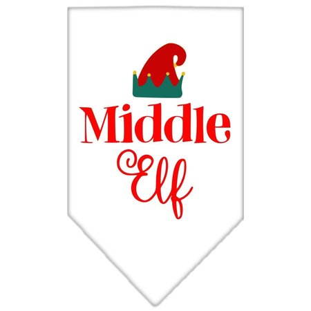 MIRAGE PET PRODUCTS Middle Elf Screen Print BandanaWhite Small 66-413 SMWT